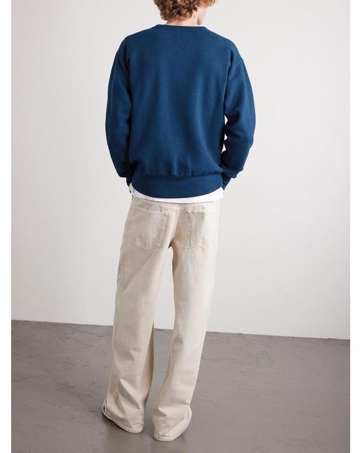Human Made Blue Tsuriami Logo-Print Cotton-Jersey Sweatshirt for men