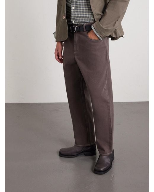 Folk Purple Barrel-leg Jeans for men