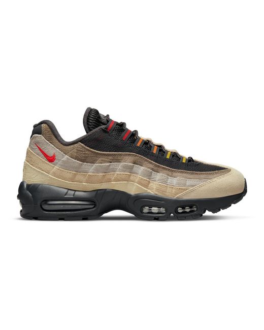 Nike Air Max 95 Suede And Mesh Sneakers in Black for Men | Lyst