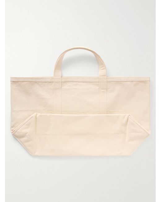 FRAME Natural Logo-Appliquéd Cotton-Canvas Tennis Tote Bag for men