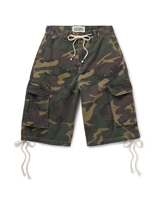 Satoshi Nakamoto Straight-Leg Camouflage-Print Cotton-Blend Twill