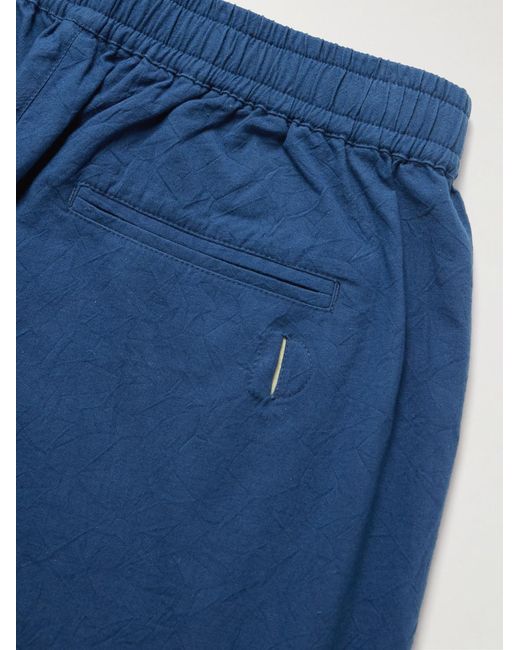 Folk Blue Assembly Wide-Leg Cotton-Blend Shorts for men