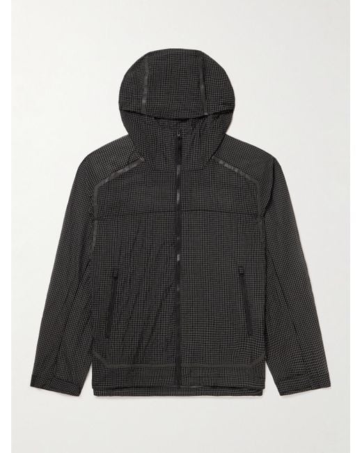 Norse Projects ARKTISK Black Checked Ripstop Hooded Jacket for men