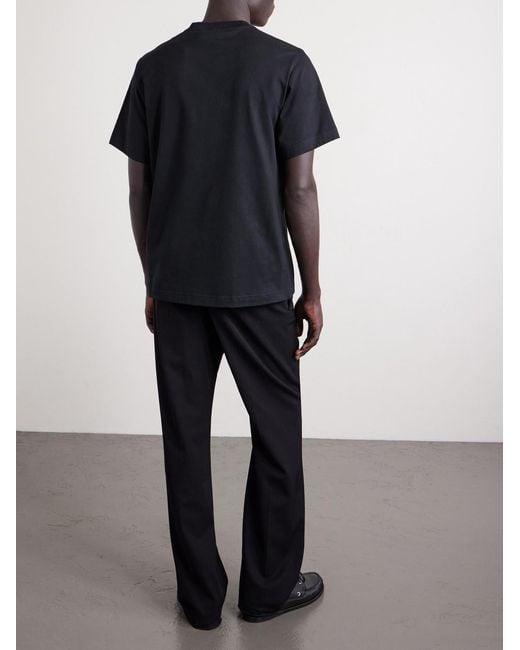 Burberry Blue Logo-print Cotton-jersey T-shirt for men