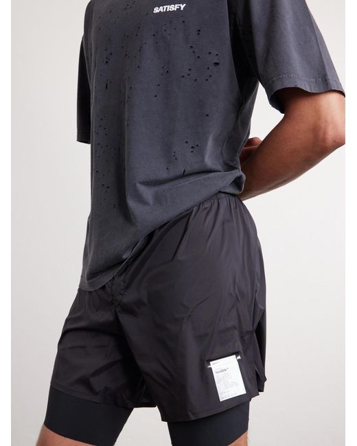 Satisfy 8&Quot; Slim-Fit Layered Techsilk And Justice&Trade; Coldblack&Reg; Shorts for men