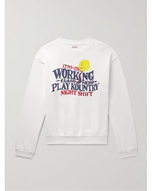 Kapital White Printed Cotton-jersey Sweatshirt for men