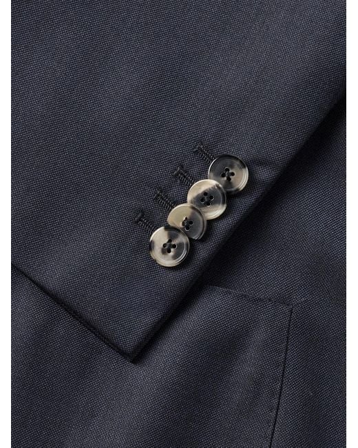 Caruso Blue Wool Suit Jacket for men