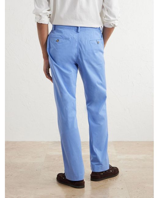 Polo Ralph Lauren Blue Straight-Leg Cotton-Blend Trousers for men