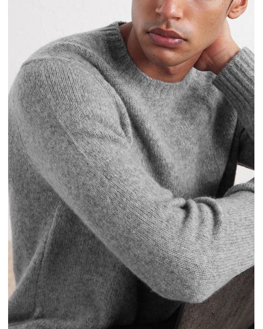 NN07 Gray Lee 6598 Merino Wool-Blend Sweater for men