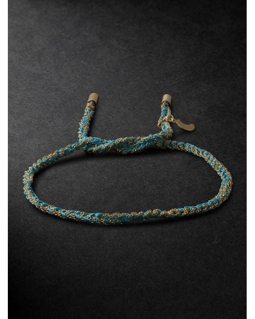 Carolina Bucci Black Lucky Wisdom And Silk Bracelet for men