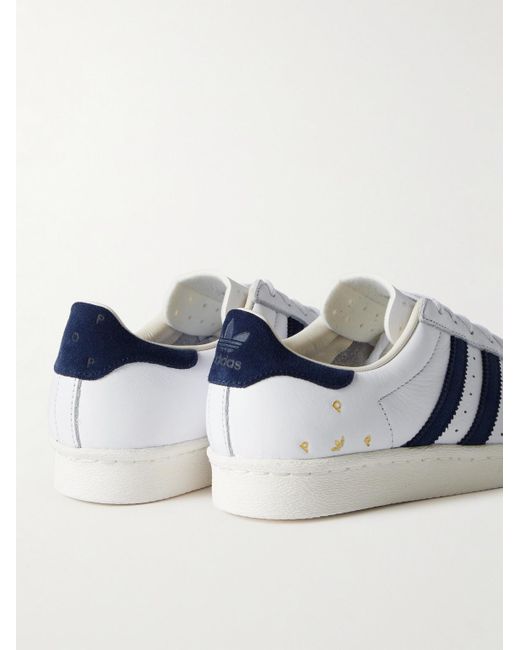 Adidas Originals Blue Pop Trading Co Superstar Adv Suede-trimmed Leather Sneakers for men