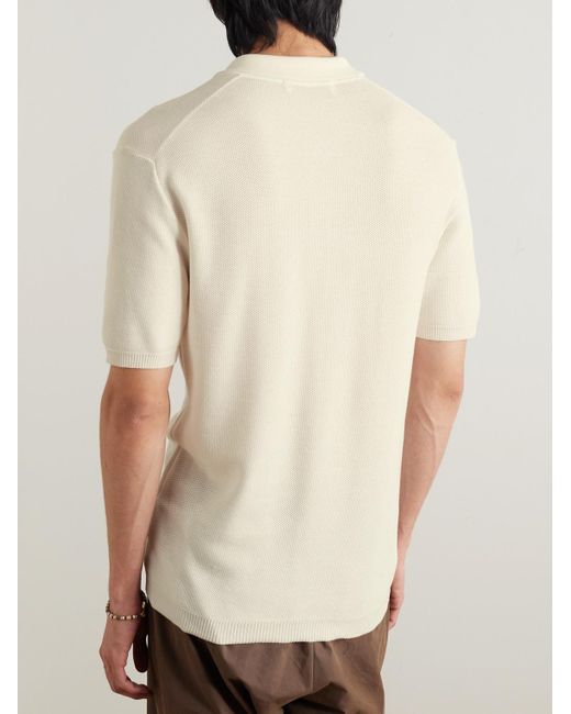 Orlebar Brown Natural Horton Merino Wool Polo Shirt for men