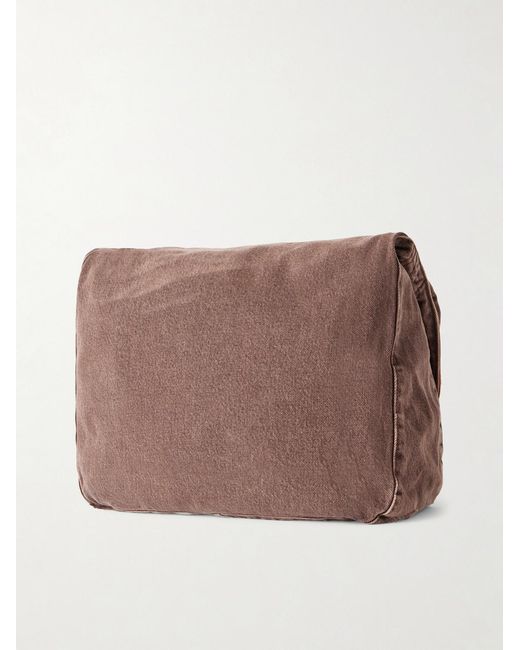 Our Legacy Brown Denim Messenger Bag for men