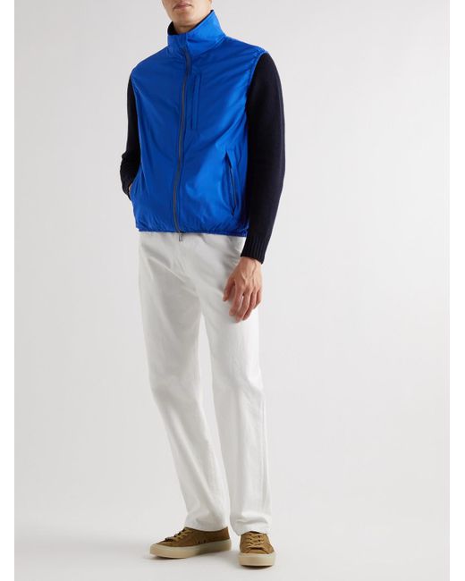Loro Piana Blue Tilman Slim-Fit Padded Shell Gilet for men