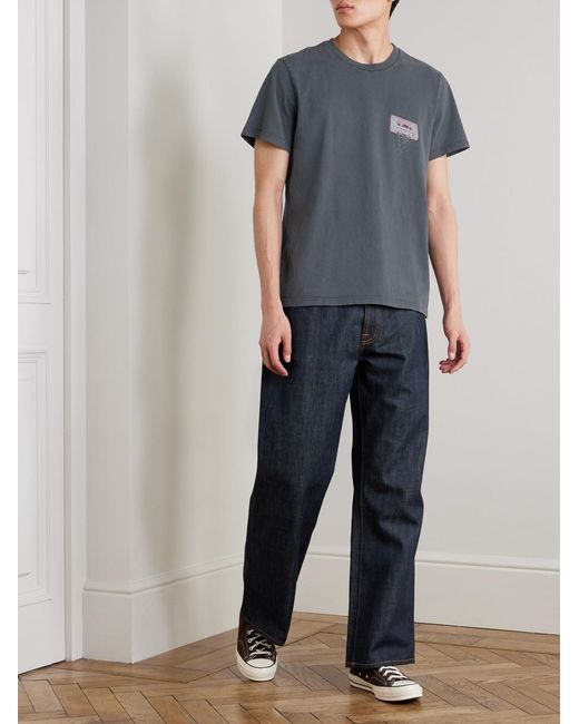 Nudie Jeans Blue Loud Larry Wide-Leg Organic Jeans for men