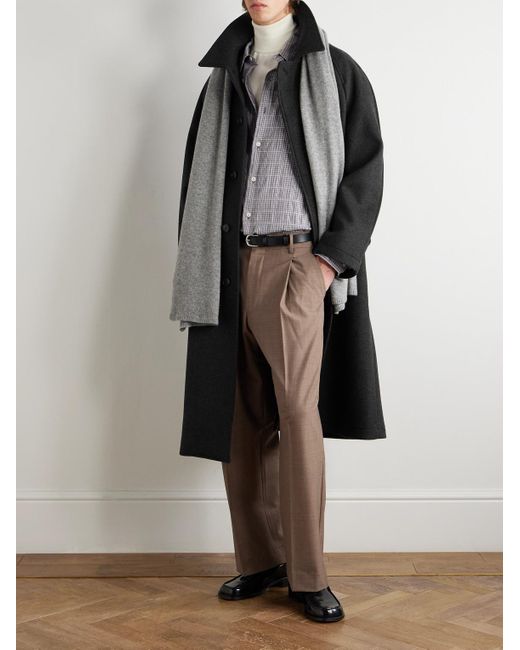 mfpen Black Installation Oversized Recycled-Wool Coat for men