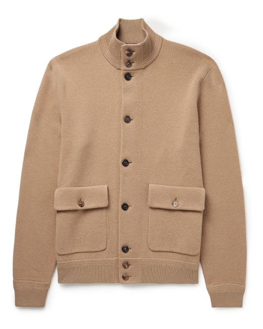 Ralph Lauren Natural Boiled Wool And Cashmere-Blend Cardigan for men
