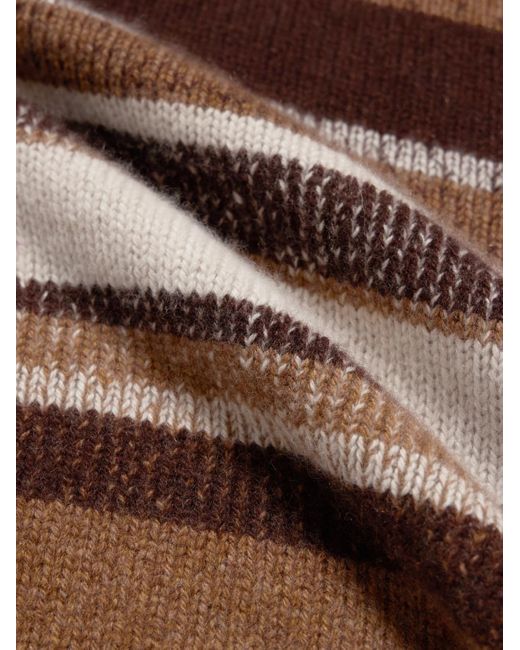 The Elder Statesman Brown Striped Cashmere Sweater for men