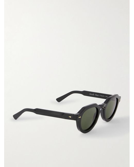 Ahlem Black Grenelle Round-Frame Acetate Sunglasses for men