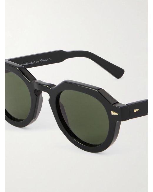 Ahlem Black Grenelle Round-Frame Acetate Sunglasses for men