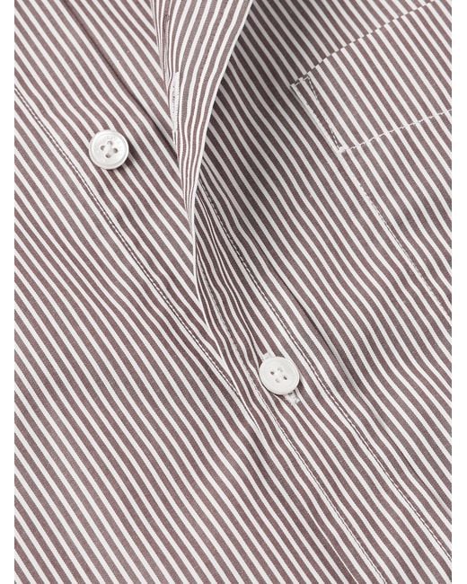 Nili Lotan Gray Finn Striped Cotton-Poplin Shirt for men