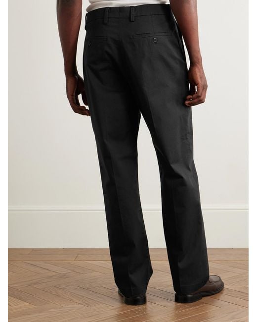NN07 Black Paw 1804 Straight-Leg Organic Cotton-Blend Trousers for men