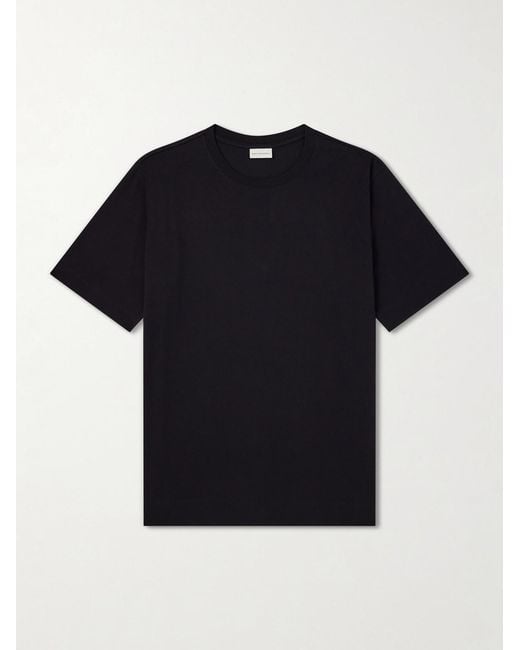 Dries Van Noten Black Hertz Cotton-Jersey T-Shirt for men