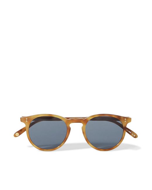 Garrett Leight Blue Carlton Sun Round-frame Tortoiseshell Acetate Sunglasses for men