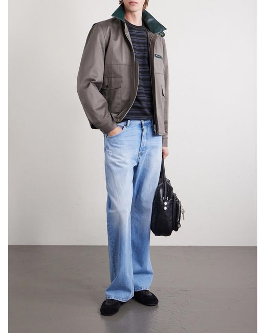 Sacai Blue Striped Cotton-jersey T-shirt for men