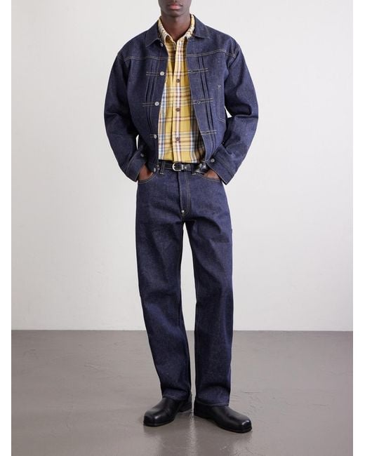 Human Made Blue Pleated Denim Jacket for men