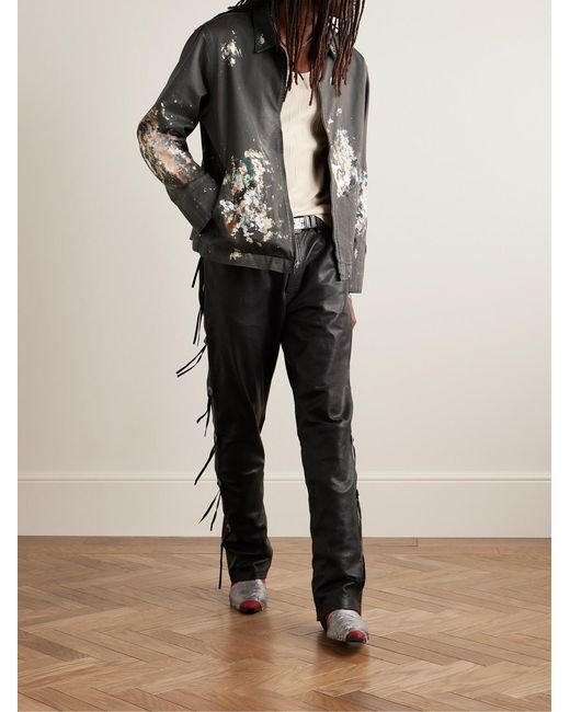 GALLERY DEPT. Black Montecito Paint-Splattered Cotton-Twill Jacket for men