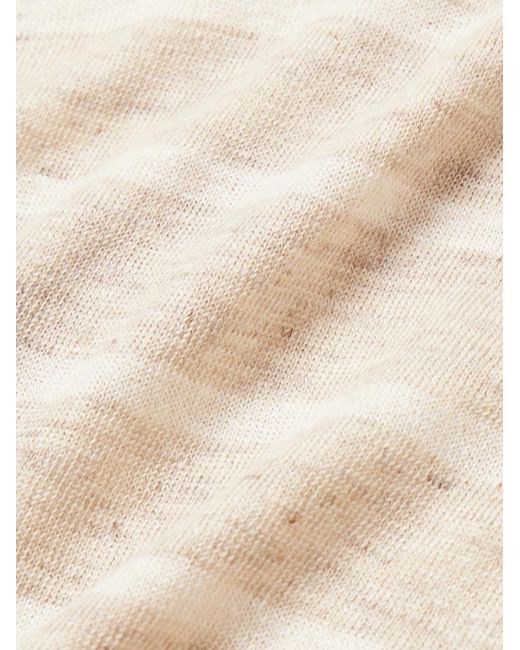 Altea Natural Striped Linen And Cotton-blend T-shirt for men