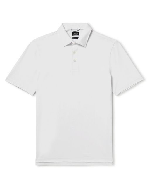 Faherty Brand White Movement Pima Cotton-blend Piqué Polo Shirt for men