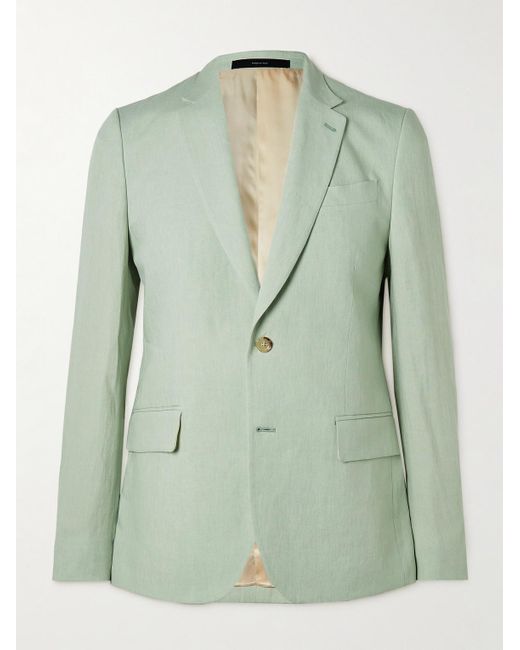 Paul Smith Green Soho Linen Suit Jacket for men