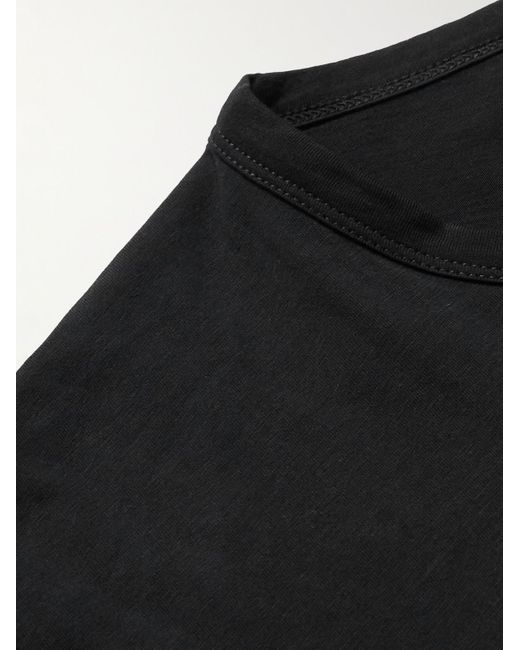 Mr P. Black Cotton-Jersey T-Shirt for men