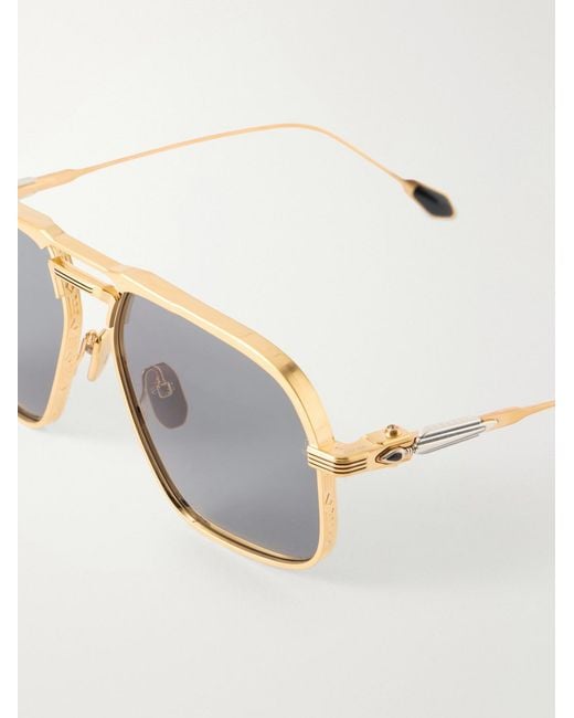 Jacques Marie Mage Metallic Labarge Aviator-Style Titanium Sunglasses for men