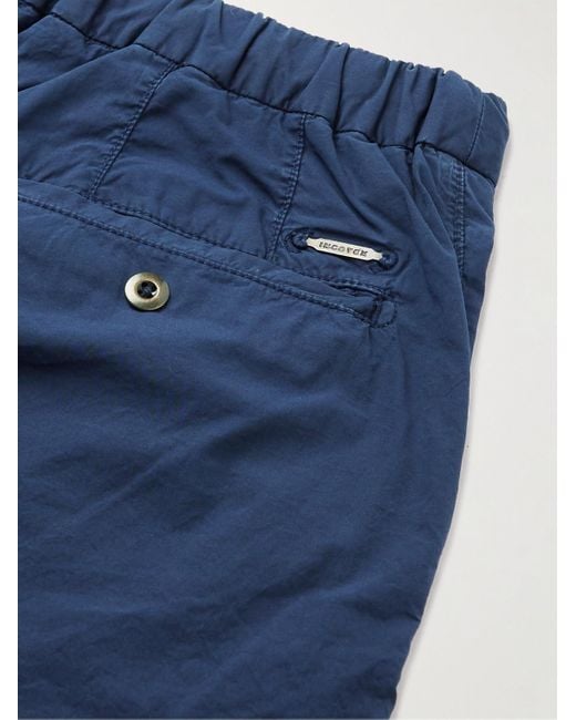 Incotex Schmal geschnittene Bermudashorts aus einer Baumwollmischung in Blue für Herren