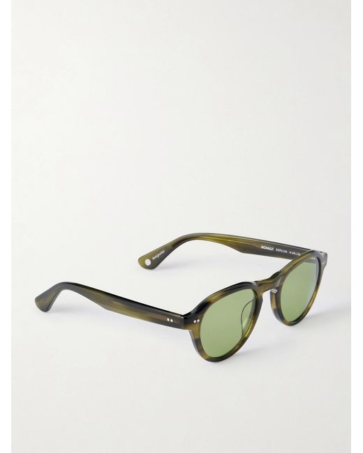 Garrett Leight Green Mcnally Oval-Frame Acetate Sunglasses for men