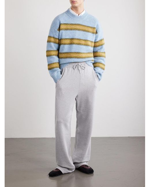 Dries Van Noten Blue Master Striped Alpaca-blend Sweater for men