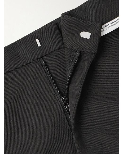 (w)taps Black Straight-Leg Twill Trousers for men