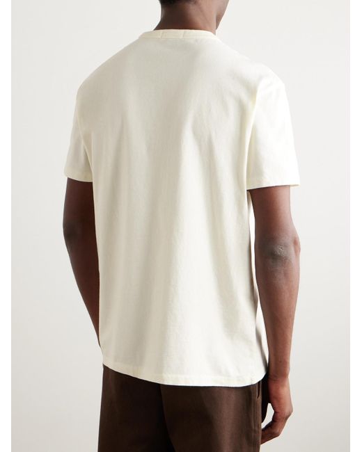 Polo Ralph Lauren Natural Logo-embroidered Cotton-jersey T-shirt for men