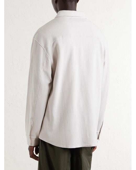 FRAME Natural Waffle-knit Cotton Shirt for men