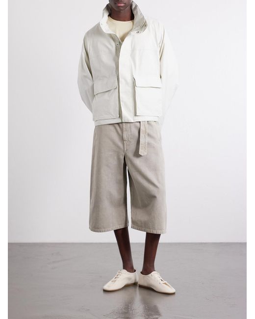 Lemaire White Ventile Cotton Hooded Jacket for men