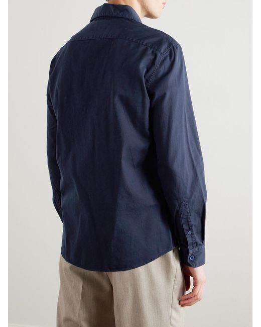 Camicia di Brunello Cucinelli in Blue da Uomo