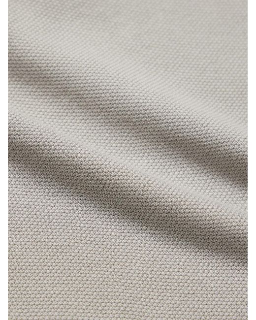 John Smedley Gray Roth Slim-Fit Sea Island Cotton Polo Shirt for men