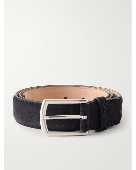 Zegna Blue 3Cm Suede Belt for men