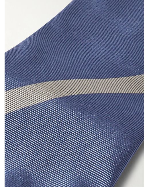 Mr P. Gestreifte Krawatte aus Seiden-Twill in Blue für Herren