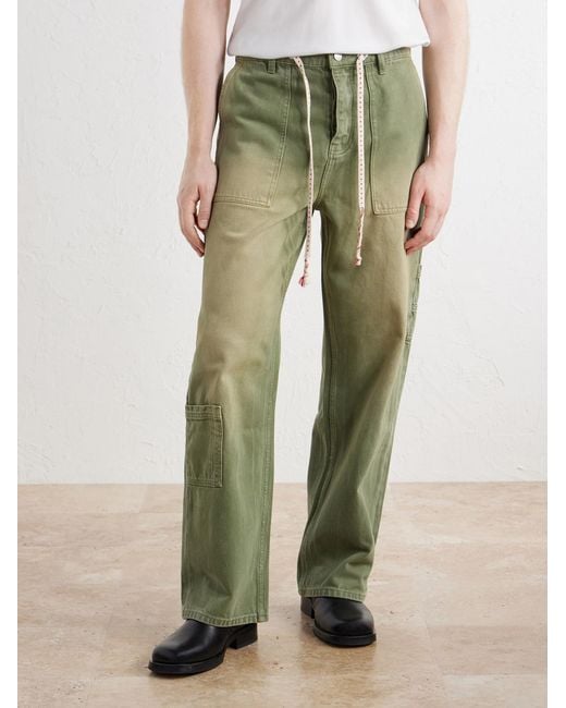 NAHMIAS Green Gardener Utility Wide-leg Drawstring Jeans for men