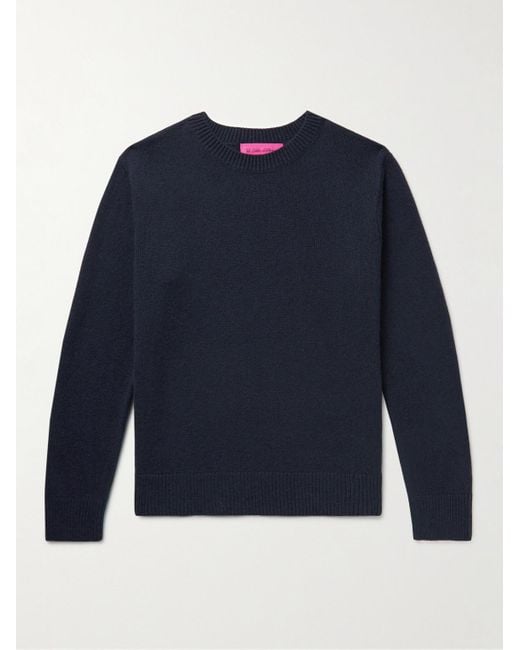 The Elder Statesman Blue Cashmere Sweater for men