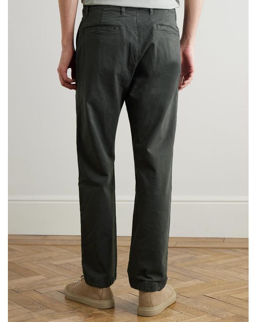 NN07 Gray Aden 1923 Straight-Leg Organic Cotton-Blend Twill Trousers for men